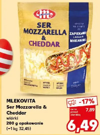 Mlekovita Ser Mozzarella & Cheddar wiórki