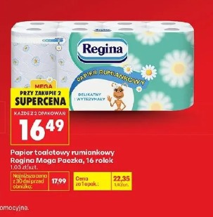 Papier toaletowy rumiankowy Regina Mega Paczka, 16 rolek