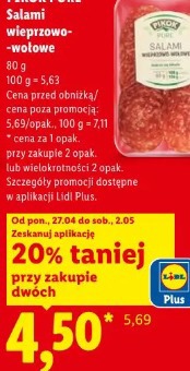 Pikok Pure Salami wieprzowo-wołowe