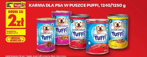 Karma dla psa w puszce Puffi