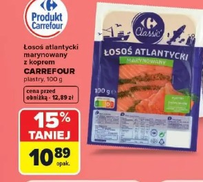 Łosoś atlantycki marynowany z koperem Carrefour