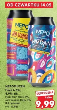 Nepomucen Piwo 6,3%, 4,9% alk. Hazy Rain Hazy IPA, Jam Session Hazy IPA