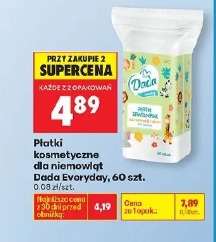 Płatki kosmetyczne dla niemowląt Dada Everyday, 60 szt.