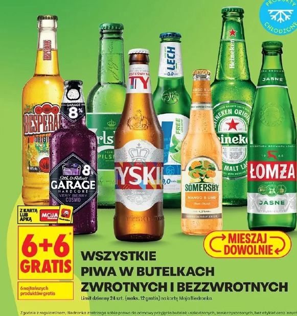 Wszystkie piwa w butelkach zwrotnych i bezzwrotnych