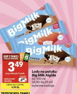 Lody na patyku Big Milk Algida