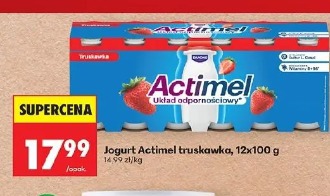 Jogurt Actimel truskawka, 12x100 g
