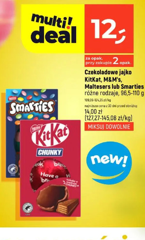 Czekoladowe jajko KitKat, M&M's, Maltesers lub Smarties