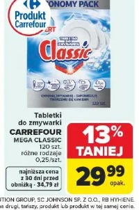 Tabletki do zmywarki Mega Classic Carrefour