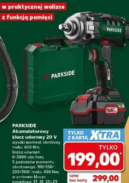 Parkside Akumulatorowy klucz udarowy 20 V