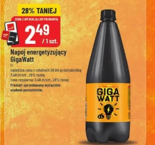 Napój energetyzujący GigaWatt