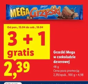 Grześki Mega w czekoladzie deserowej