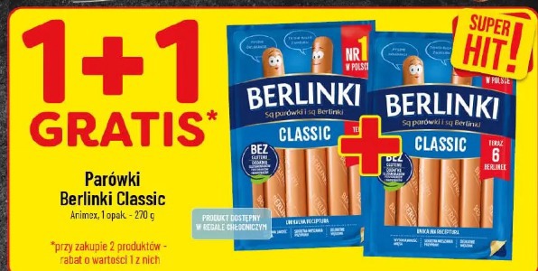 Parówki Berlinki Classic Animex