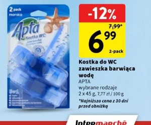 Kostka do WC zawieszka barwiąca wodę APTA