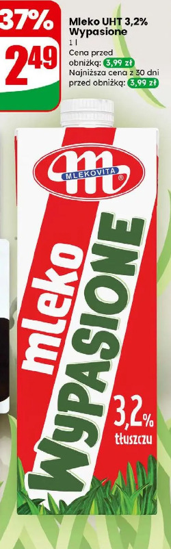 Mleko UHT 3,2% Wypasione Mlekovita