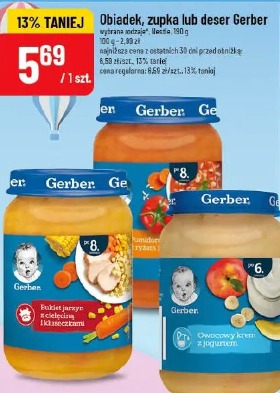 Obiadek, zupka lub deser Gerber