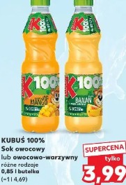 Kubuś 100% Sok owocowy lub owocowo-warzywny różne rodzaje