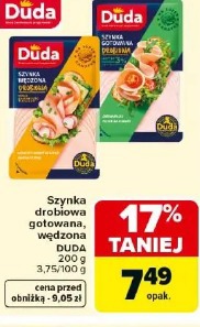 Szynka drobiowa gotowana, wędzona Duda