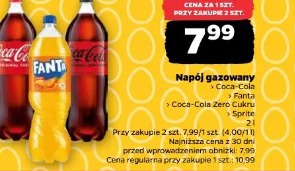Napój gazowany Coca-Cola Fanta Coca-Cola Zero Cukru Sprite