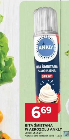 Bita śmietana w aerozolu Ankly