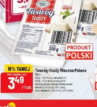Twaróg tłusty Mleczna Polana