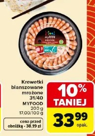 Krewetki blanszowane mrożone MYFOOD