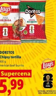 Doritos Chipsy tortilla mexican beef burrito