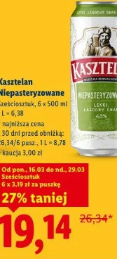 Kasztelan Niepasteryzowane Sześciopak