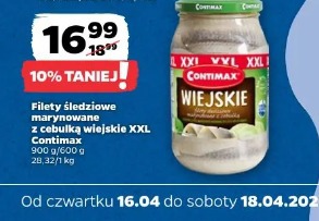 Filety śledziowe marynowane z cebulką wiejskie XXL Contimax