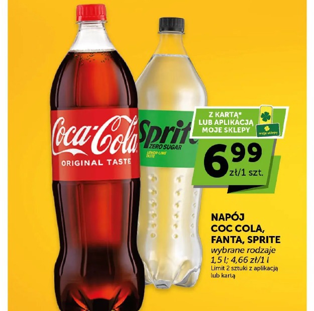 Coc Cola, Fanta, Sprite napój