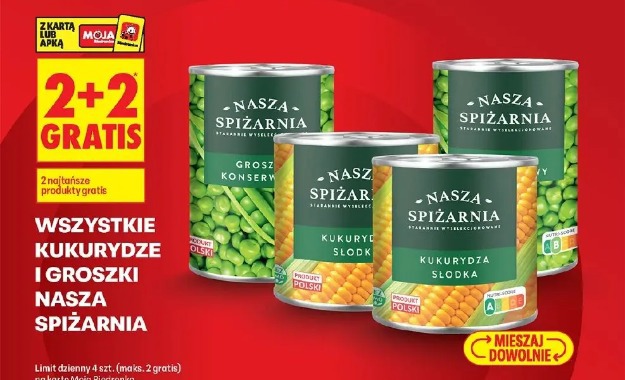 Wszystkie kukurydze i groszki Nasza Spiżarnia