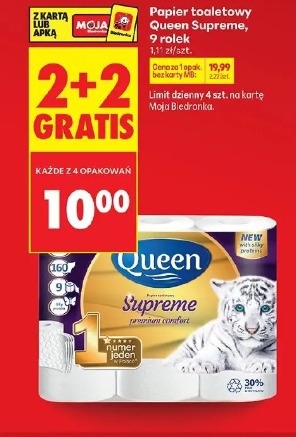 Papier toaletowy Queen Supreme 9 rolek