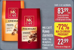 MK Café Kawa ziarnista Premium lub Crema