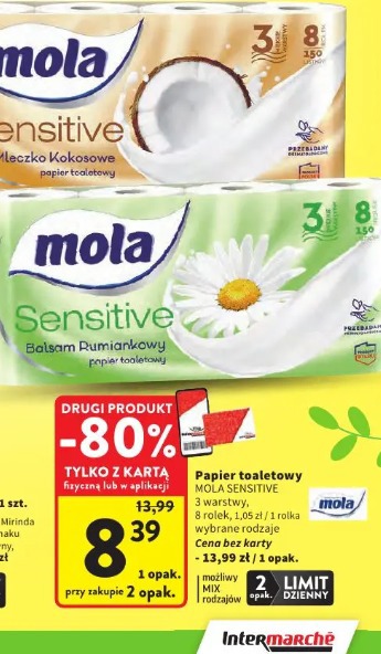 Papier toaletowy MOLA SENSITIVE