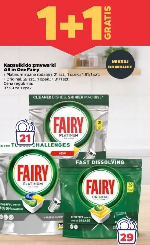 Kapsułki do zmywarki All in One Fairy