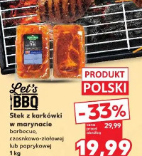 Let's BBQ Stek z karkówki w marynacie barbecue, czosnkowo-ziołowej lub paprykowej