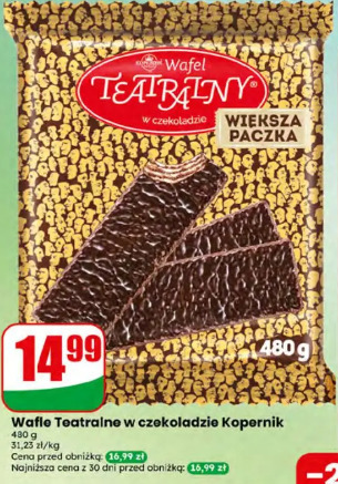 Wafle Teatralne w czekoladzie Kopernik