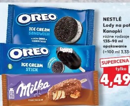 Nestlé Lody na patyku, Kanapki różne rodzaje