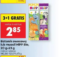 Batonik owocowy lub musli HiPP Bio