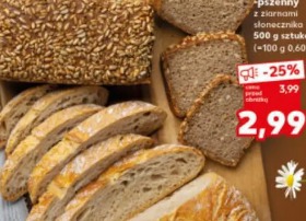 Chleb żytnio-pszenny z ziarnami słonecznika