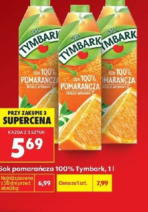 Sok pomarańcza 100% Tymbark