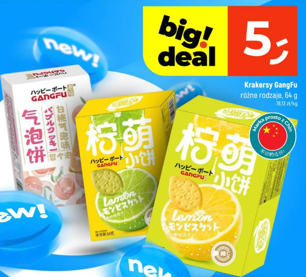 Gangfu Krakersy różne rodzaje