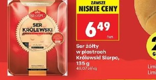 Ser żółty w plastrach Królewski Sierpc