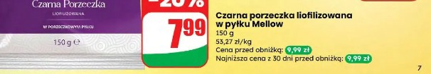 Czarna porzeczka liofilizowana w pyłku Mellow