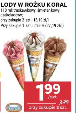 Lody w rożku Koral