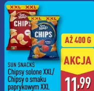 Sun Snacks Chipsy solone XXL/Chipsy o smaku paprykowym XXL