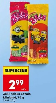 Żelki sticks Zozole Minionki