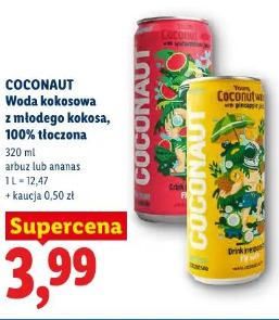 Coconaut Woda kokosowa z młodego kokosa, 100% tłoczona