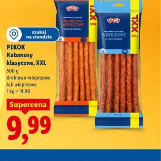 Pikok Kabanosy klasyczne, XXL