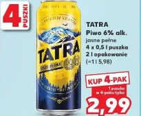 Tatra Piwo 6% alk. jasne pełne