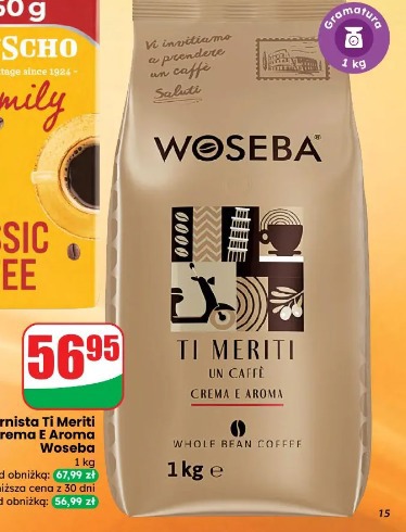 Kawa ziarnista Ti Meriti Crema E Aroma Woseba